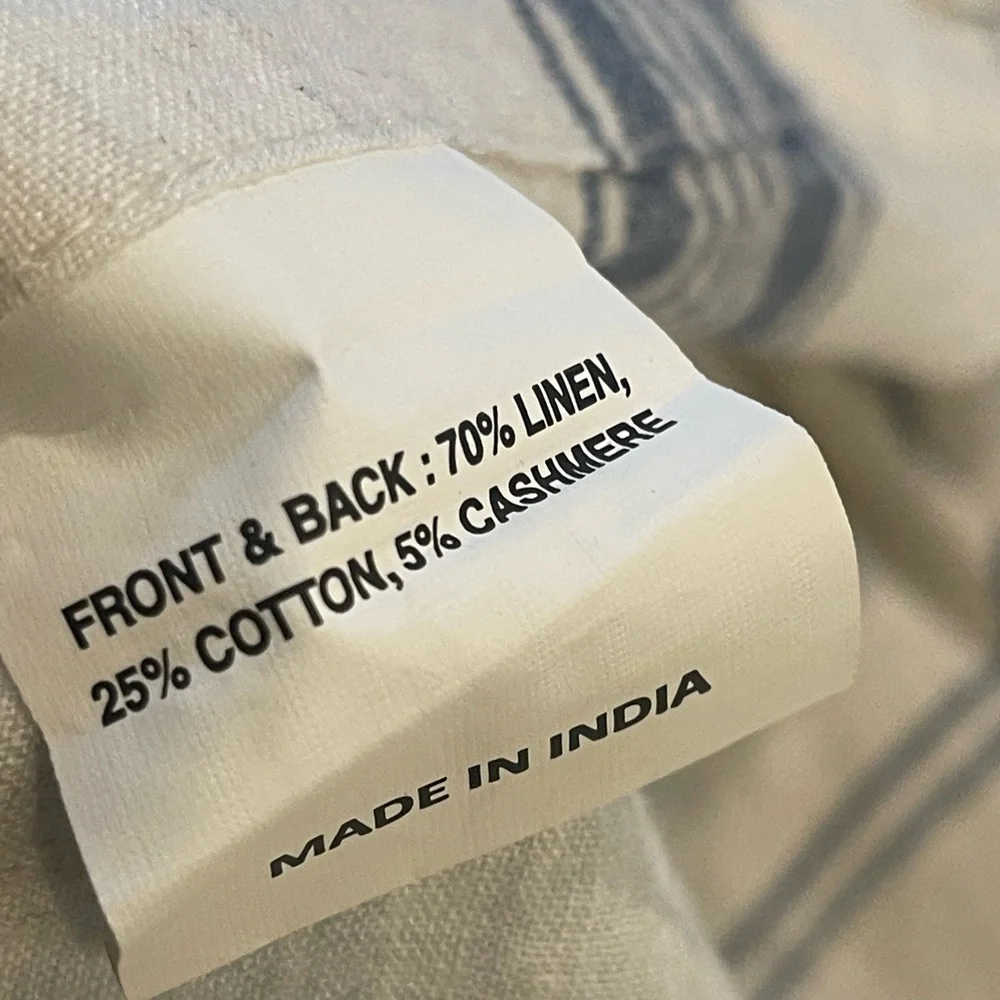 Villa By Classic Home Jayson Brooke linen cotton cashmere King Duvet cover - Picture 4 of 6